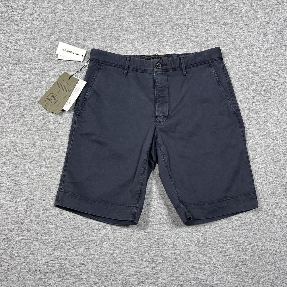Incotex Slowear Shorts Mens 31 Blue Slim Cotton Stretch Preppy Outdoor Chino NEW